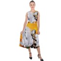 Wonderful Unicorn With Fairy Midi Tie-Back Chiffon Dress View1