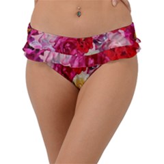 Bed Of Roses Frill Bikini Bottom by retrotoomoderndesigns