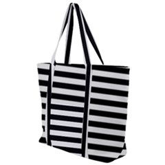 Black Stripes Zip Up Canvas Bag by snowwhitegirl