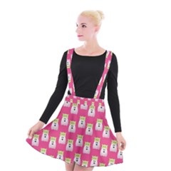 Ghost Pet Pink Suspender Skater Skirt by snowwhitegirl