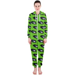Eyes Green Hooded Jumpsuit (ladies)  by snowwhitegirl
