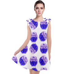 Kawaii Blueberry Jam Jar Pattern Tie Up Tunic Dress by snowwhitegirl