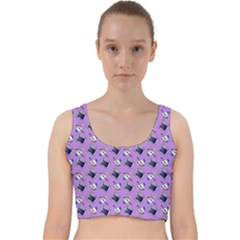 Kawaii Grape Rootbeer Velvet Racer Back Crop Top by snowwhitegirl
