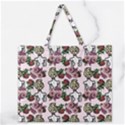Victorian Girl Pink Zipper Large Tote Bag View1