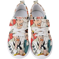 Retro Sailor Eating Cookie Men s Velcro Strap Shoes by snowwhitegirl