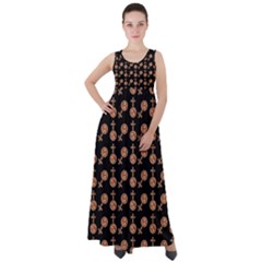 Victorian Crosses Black Empire Waist Velour Maxi Dress by snowwhitegirl