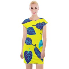 Leaves Leaf Cap Sleeve Bodycon Dress by Mariart