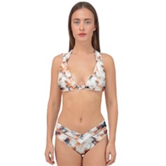 Multicolored Blur Abstract Texture Double Strap Halter Bikini Set by dflcprintsclothing