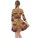 Awesome Steampunk Easter Egg With Flowers, Clocks And Gears Smock Dress View2