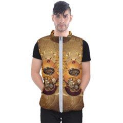 Awesome Steampunk Easter Egg With Flowers, Clocks And Gears Men s Puffer Vest by FantasyWorld7