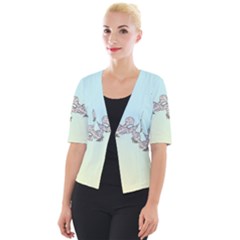 Peace Doves - By Larenard Studios Cropped Button Cardigan by LaRenard
