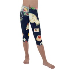 Food Kids  Lightweight Velour Capri Leggings  by snowwhitegirl
