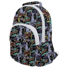 Comic Books Pattern Rounded Multi Pocket Backpack by snowwhitegirl