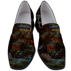 Building Ruins Old Industry Women s Chunky Heel Loafers by Pakrebo