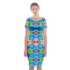 Ml 120 1 Classic Short Sleeve Midi Dress by ArtworkByPatrick