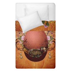 Wonderful Steampunk Easter Egg With Flowers Duvet Cover Double Side (single Size) by FantasyWorld7
