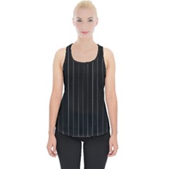 Dark Linear Abstract Print Piece Up Tank Top by dflcprintsclothing
