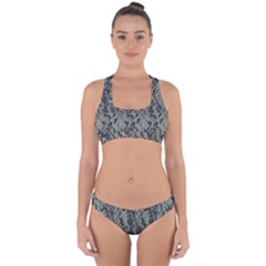 Silver Blue Fantasy Cross Back Hipster Bikini Set by retrotoomoderndesigns