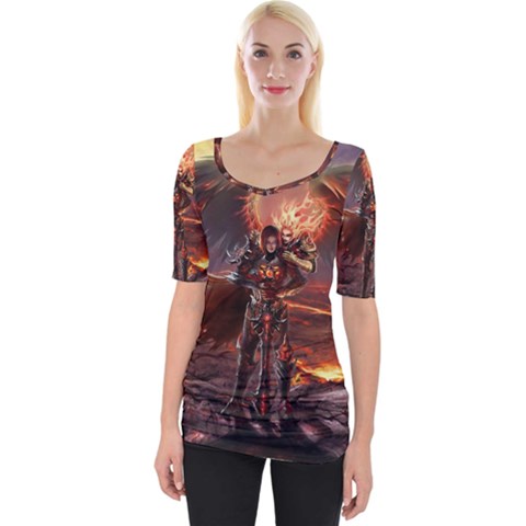 Fantasy Art Fire Heroes Heroes Of Might And Magic Heroes Of Might And Magic Vi Knights Magic Repost Wide Neckline Tee by Sudhe