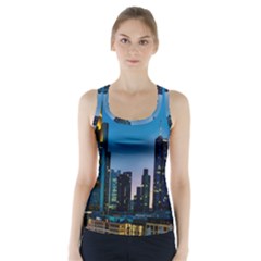 Frankfurt Germany Panorama City Racer Back Sports Top by Sudhe
