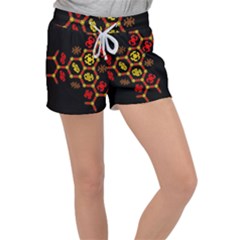 Algorithmic Drawings Women s Velour Lounge Shorts by Sudhe