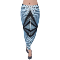 6th Dimension Metal Abstract Obtained Through Mirroring Velvet Leggings by Sudhe