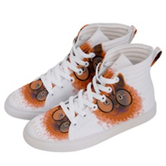 Cat Smart Design Pet Cute Animal Men s Hi-top Skate Sneakers by Sudhe