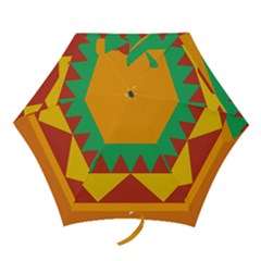 Burger Bread Food Cheese Vegetable Mini Folding Umbrellas by Sudhe