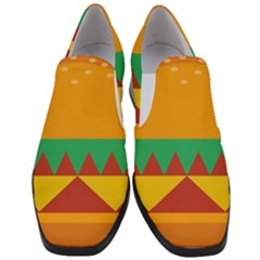 Burger Bread Food Cheese Vegetable Slip On Heel Loafers by Sudhe