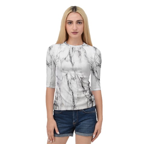 Marble Granite Pattern And Texture Quarter Sleeve Raglan Tee by Sudhe