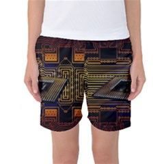 Processor Cpu Board Circuits Women s Basketball Shorts by Sudhe