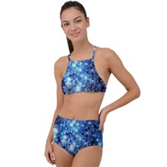 Abstract Fractal Magical High Waist Tankini Set by Sudhe