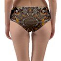 Abstract Digital Geometric Pattern Reversible Mid-Waist Bikini Bottoms View2