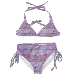 Purple Background Abstract Pattern Kids  Classic Bikini Set by Sudhe