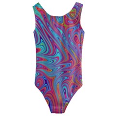 Fractal Bright Fantasy Design Kids  Cut-out Back One Piece Swimsuit by Sudhe