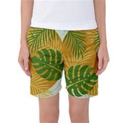Leaf Leaves Nature Green Autumn Women s Basketball Shorts by Sudhe
