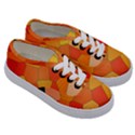 Background Pattern Of Orange Mosaic Kids  Classic Low Top Sneakers View3