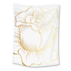 Golden Rose Stakes Medium Tapestry by Sudhe