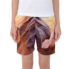 Light Landscape Nature Red Women s Basketball Shorts by Sudhe