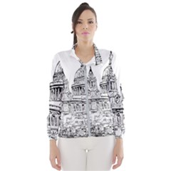 Line Art Architecture Church Windbreaker (women) by Sudhe