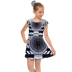 Glass Illustration Technology Kids  Cap Sleeve Dress by Sudhe