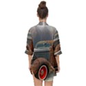 Auto Old Car Automotive Retro Open Front Chiffon Kimono View2