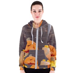 Old Crumpled Pumpkin Women s Zipper Hoodie by rsooll