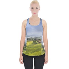 Vietnam Terraces Rice Silk Piece Up Tank Top by Sudhe