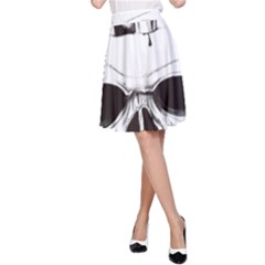 Skull Knife Euclidean Vector Skull Sword Inserted A-line Skirt by Sudhe