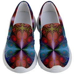 Fractal Fractal Background Design Kids  Lightweight Slip Ons by Pakrebo