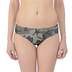 Camo Grey Hipster Bikini Bottoms by retrotoomoderndesigns