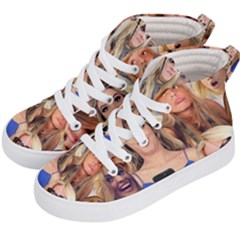 Lele Pons - Funny Faces Kids  Hi-top Skate Sneakers by Valentinaart