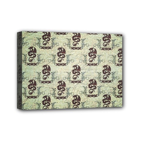 Awesome Chinese Dragon Pattern Mini Canvas 7  X 5  (stretched) by FantasyWorld7