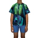 Digital Art Woman Body Part Photo Kids  Short Sleeve Swimwear View1